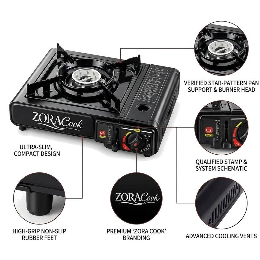 ZoraCook Portable Gas Stove