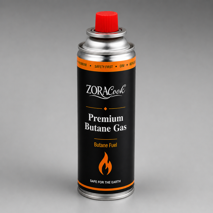 ZoraCook Portable Butane Gas Cylinder — Fuel for Portable Stoves, Camping & Torches