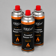 Three ZORACook 225g butane gas canisters included in this combo