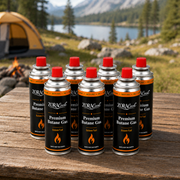 ZoraCook Butane Gas Can Pack of 12 — Bulk Value Case for Portable Stoves, Camping & Torches
