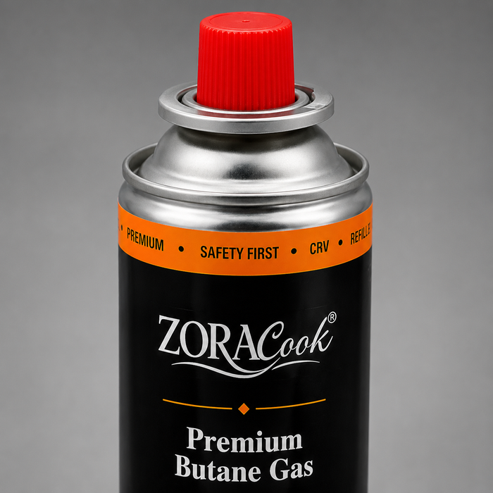 ZoraCook Portable Butane Gas Cylinder — Fuel for Portable Stoves, Camping & Torches
