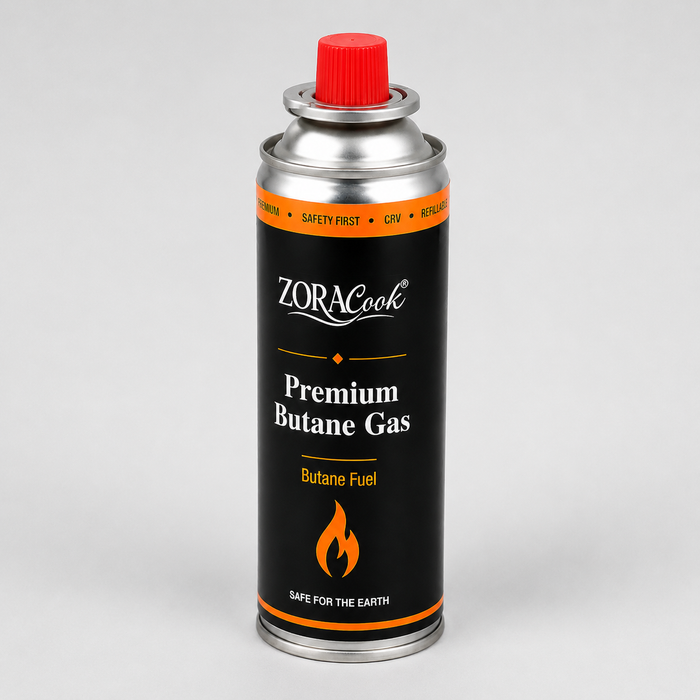 ZoraCook Portable Butane Gas Cylinder — Fuel for Portable Stoves, Camping & Torches