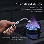 ZORACook electric arc gas lighter lighting a kitchen gas stove