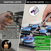 Arc electric lighter vs traditional lighter comparison by ZORACook