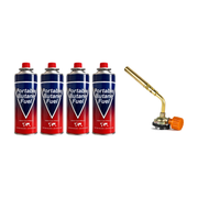 ZoraCook 4 Gas Cylinders + Nozzle Combo