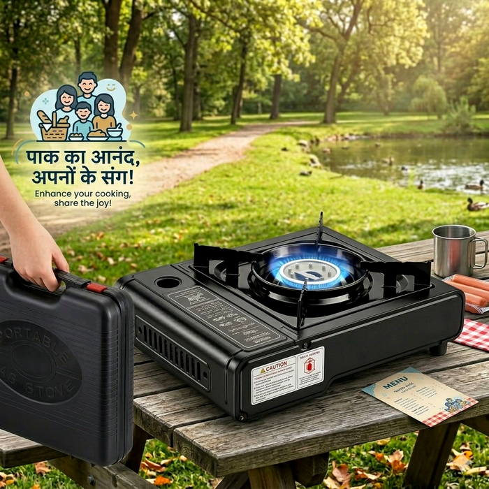 ZORACook Portable Gas Stove + 3 Butane Canisters