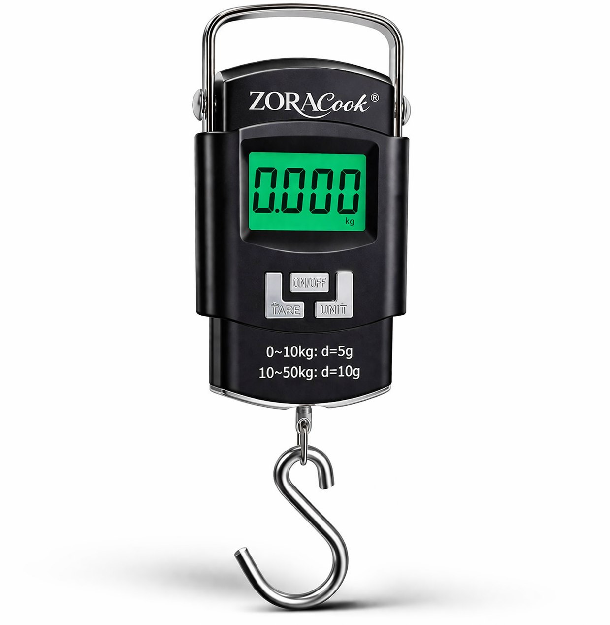 ZoraCook Portable Hanging Digital Weighing Scale 50kg - LCD Luggage Scale