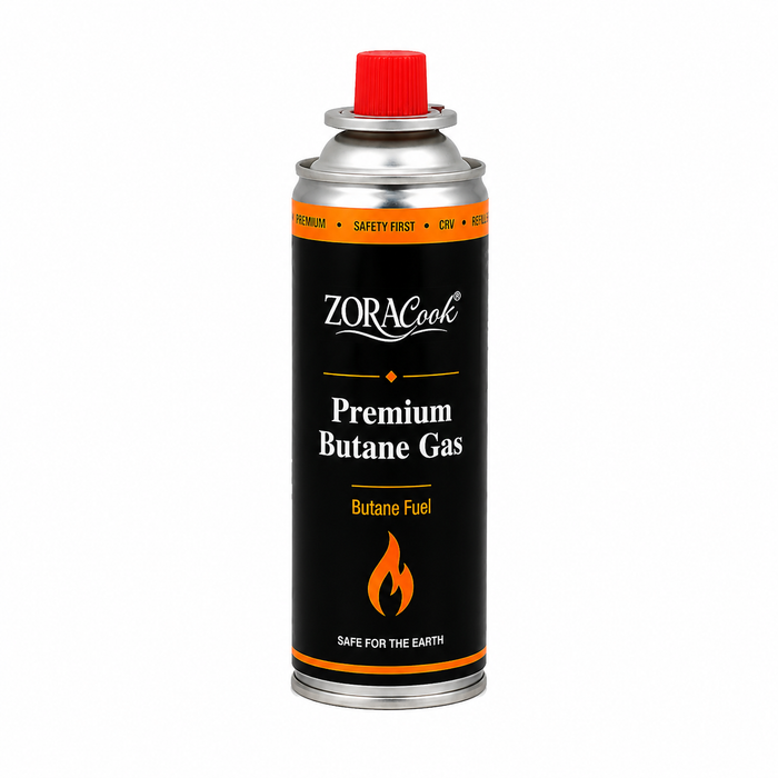 ZoraCook Portable Butane Gas Cylinder — Fuel for Portable Stoves, Camping & Torches