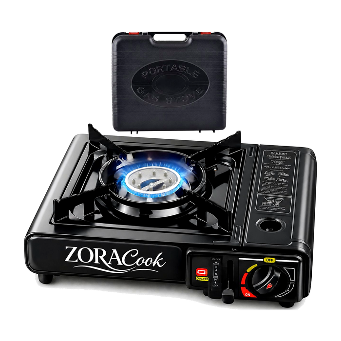 ZORACook Portable Gas Stove + 4 Butane Canisters