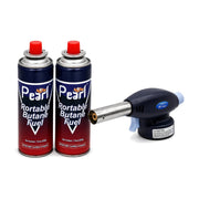 ZORACook Handheld Butane Torch with two 225g butane canisters