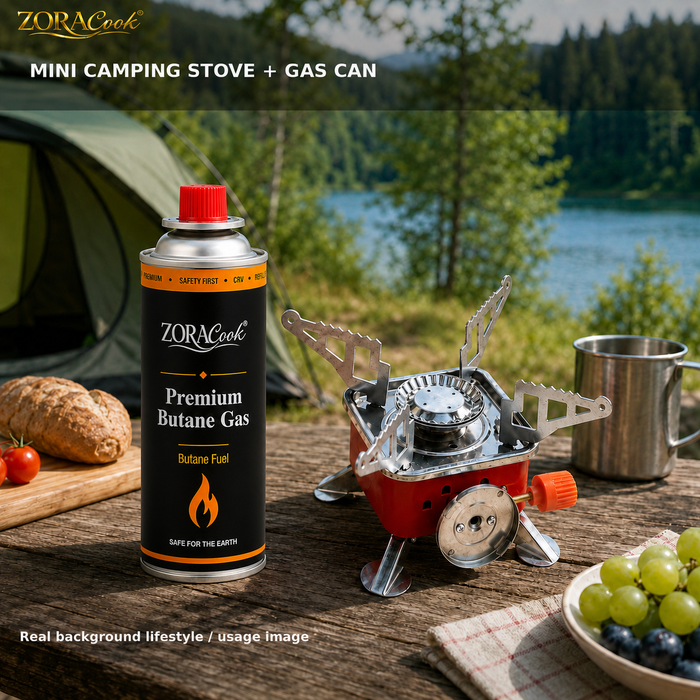 ZoraCook Mini Camping Stove by the lake