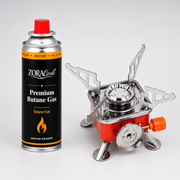 ZoraCook butane and camping stove setup