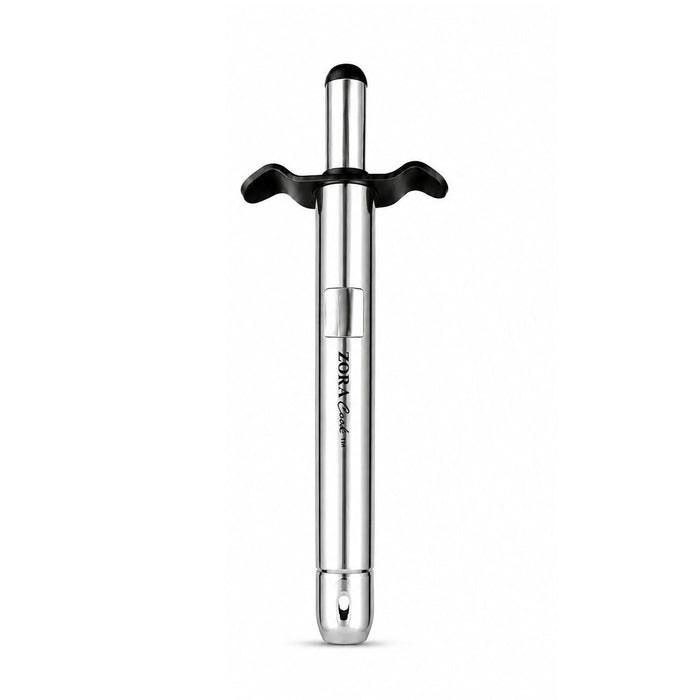 ZORACook Premium Steel Gas Lighter, stainless steel body with black trigger guard