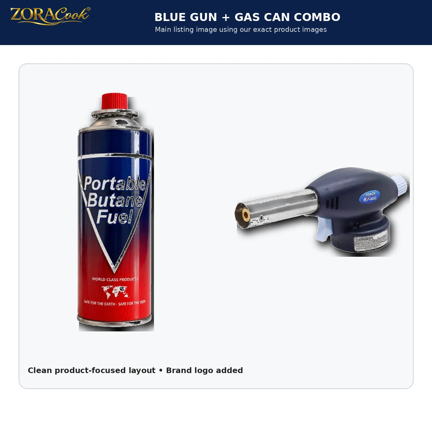 ZoraCook 1 Gas Can + Blue Gun Torch Combo