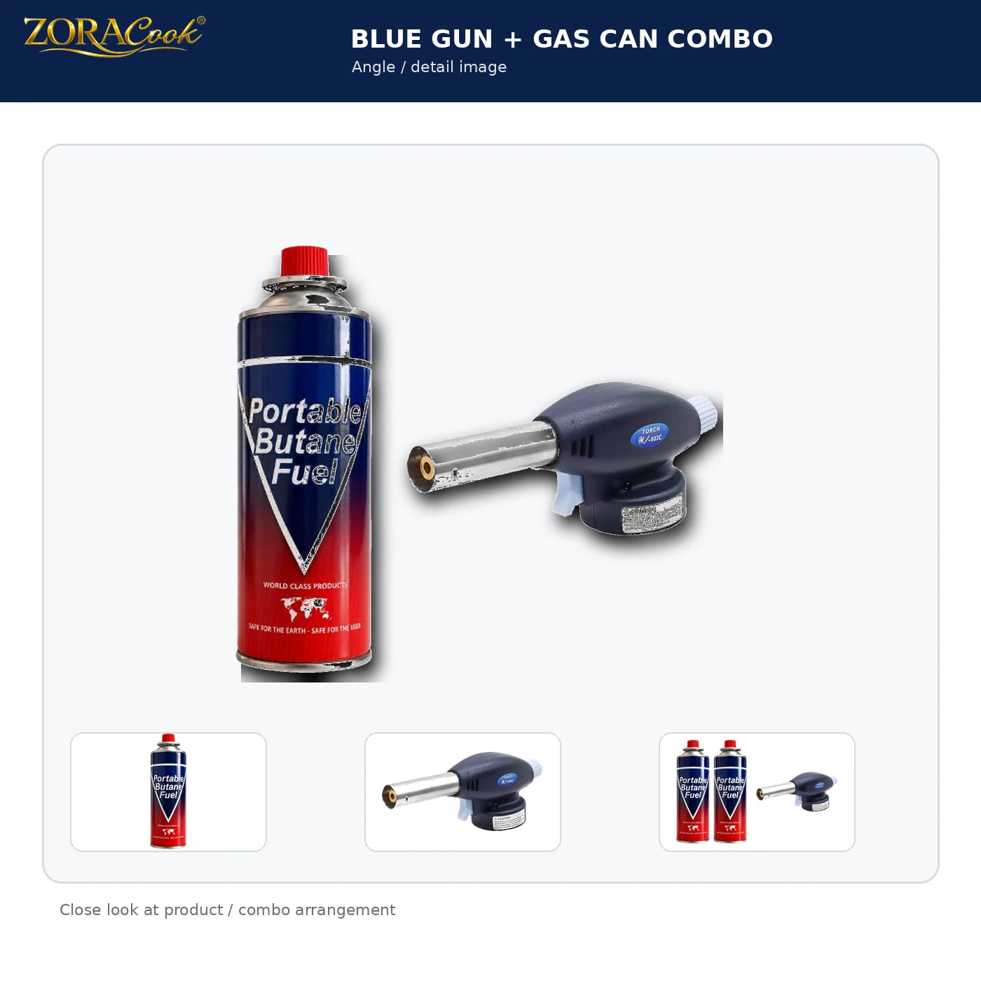 ZoraCook 1 Gas Can + Blue Gun Torch Combo