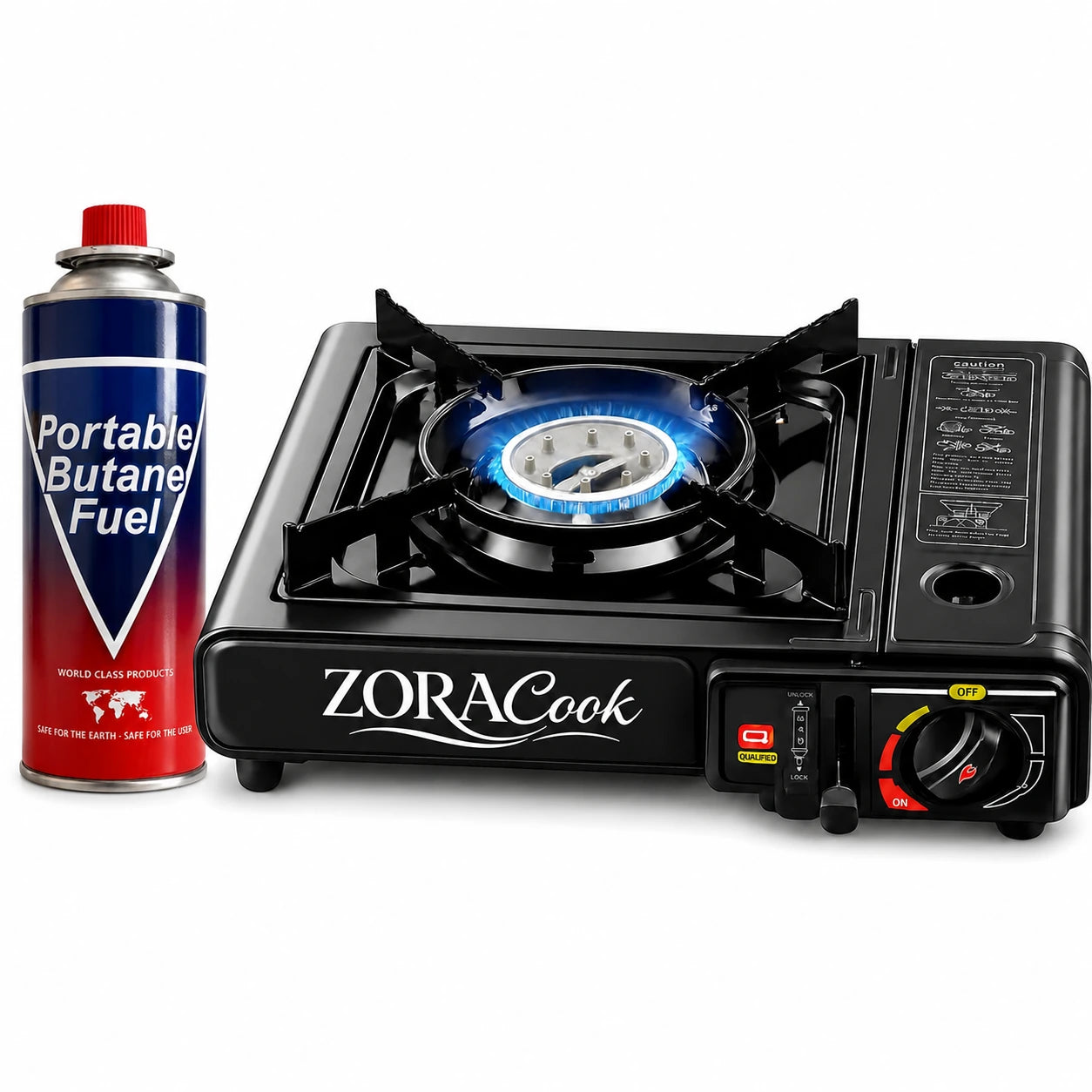 ZoraCook 1 Gas Can + Portable Gas Stove Combo