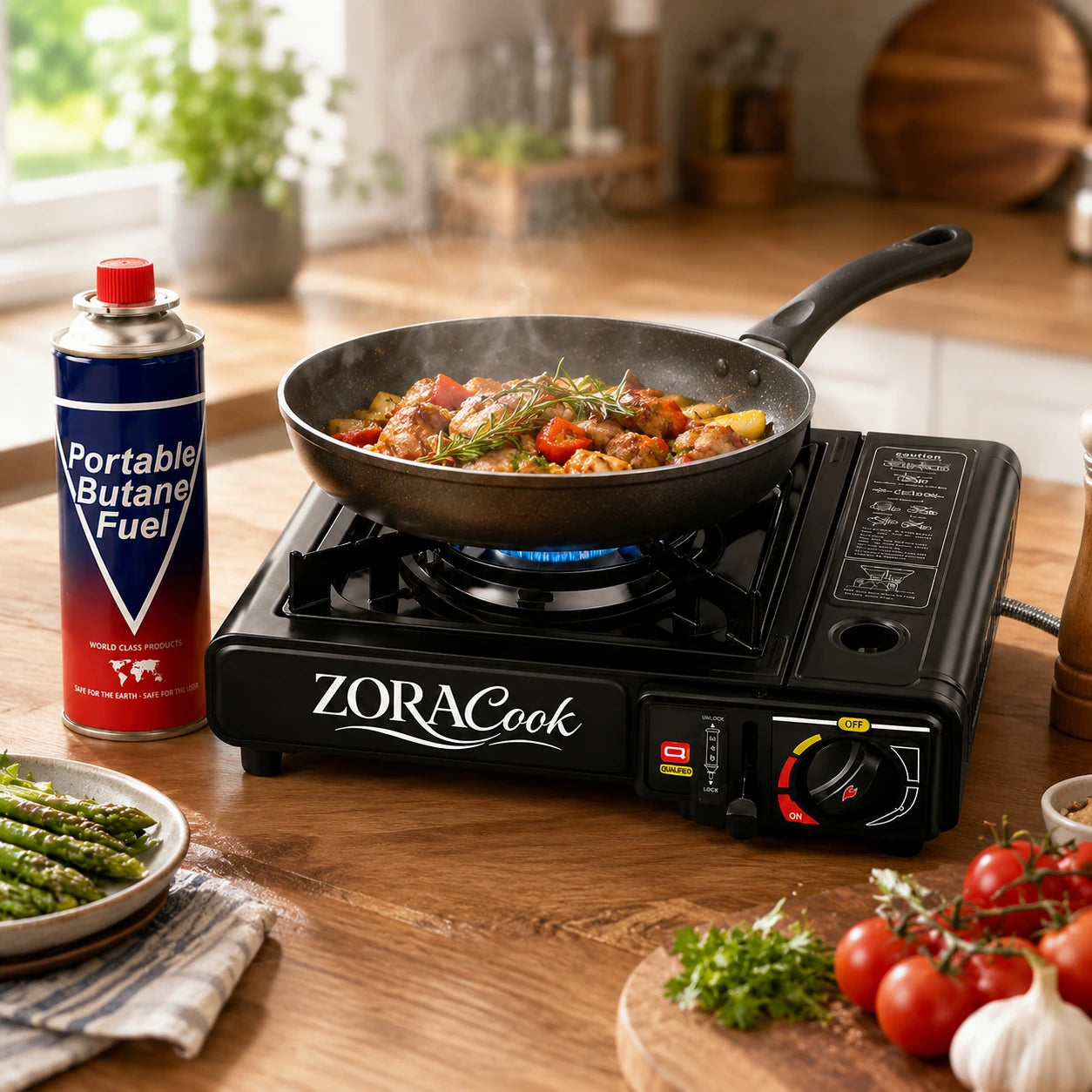 ZoraCook 1 Gas Can + Portable Gas Stove Combo