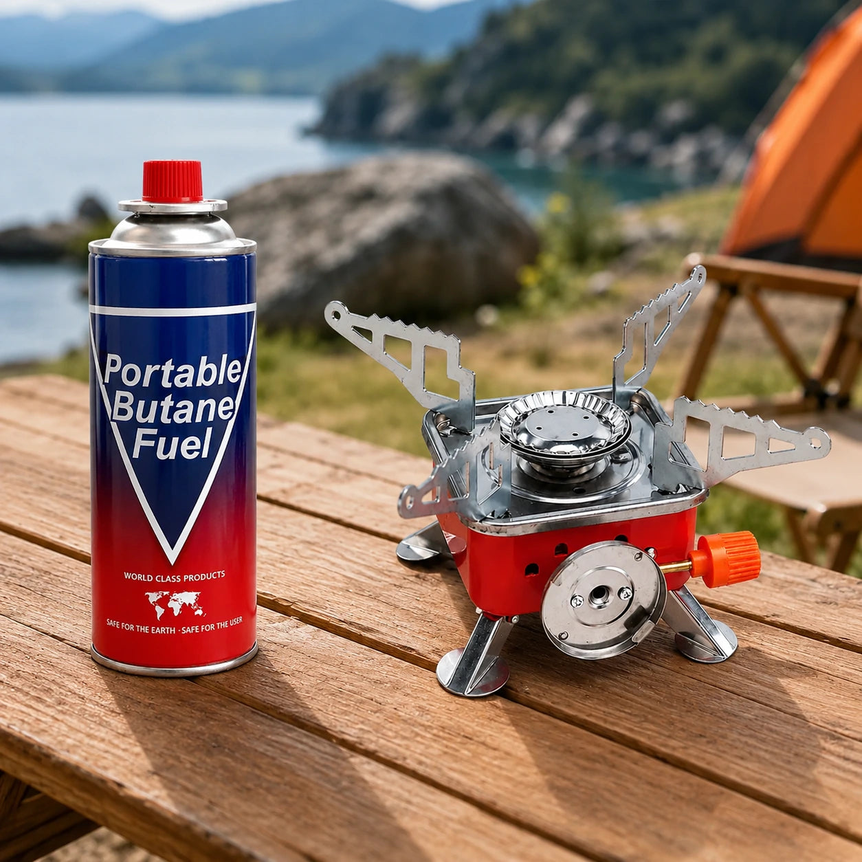 ZoraCook 1 Gas Can + Mini Camping Stove Combo
