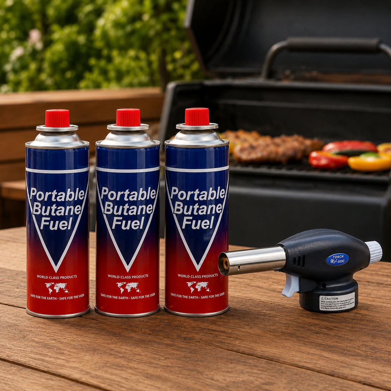 ZoraCook 3 Gas Cylinders + Blue Gun Torch Combo