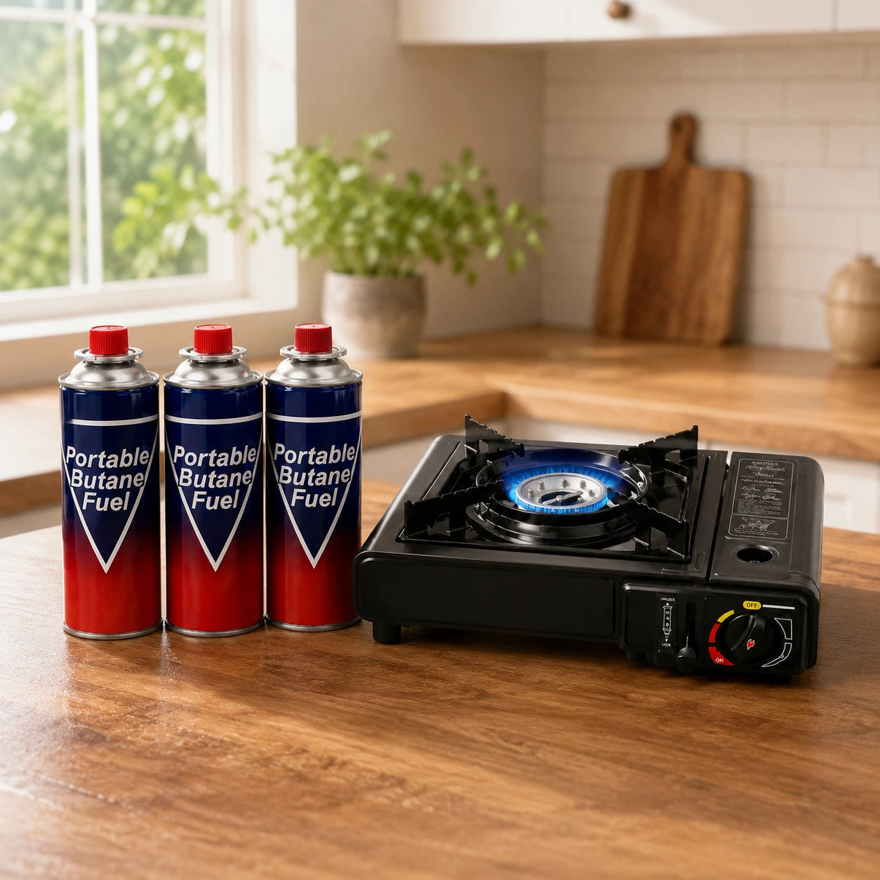ZoraCook 3 Gas Cylinders + Portable Gas Stove Combo
