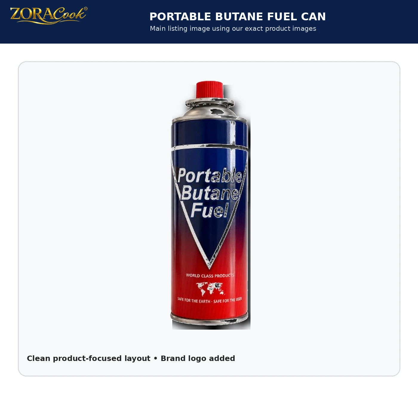 ZoraCook Portable Butane Gas Cylinder branded image