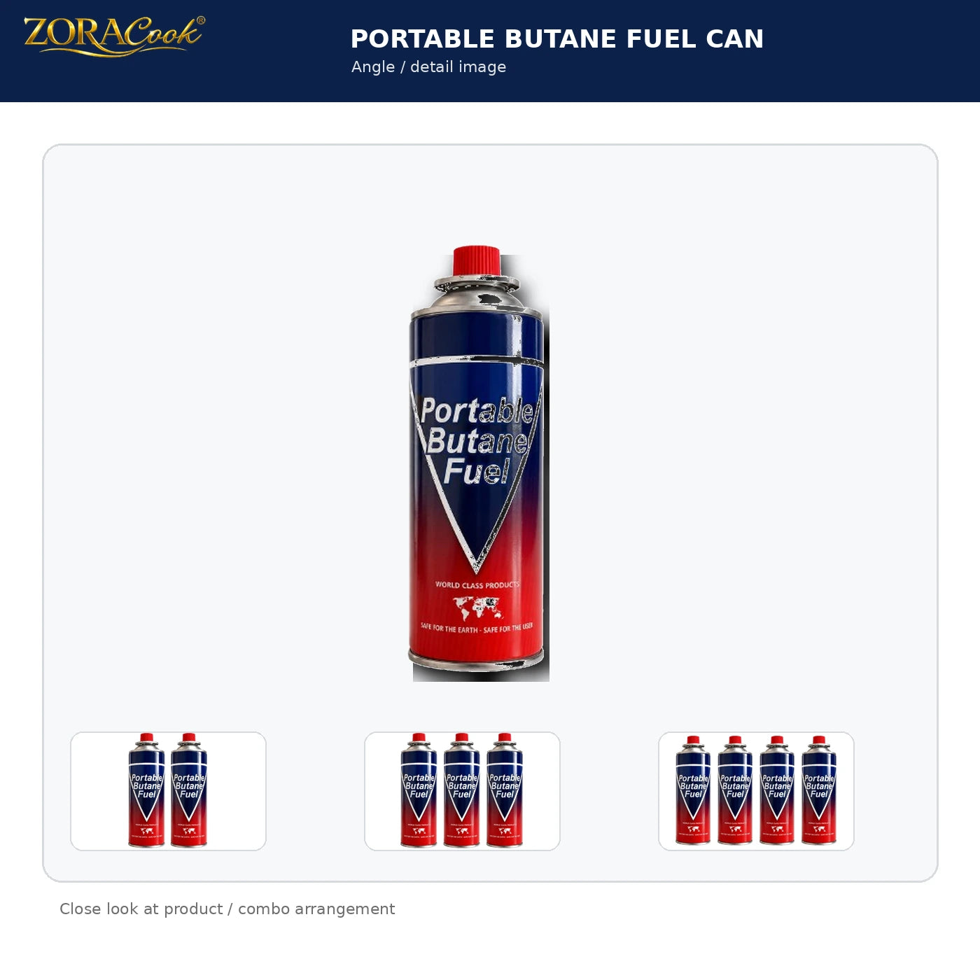 ZoraCook Portable Butane Gas Cylinder angle image